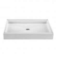 MTI Basics MB4836CD-BI - 48X36 Basics Shower Base Biscuit Center Drain