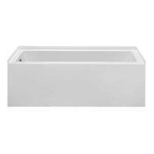 MTI Basics MBAISC6030A-WH-RH - 60X30 White Right Hand Drain Above Floor Rough In Integral Skirted Air Bath W/ Integral Tile Flang