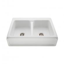 MTI Basics MBKS231W - BORDER FRONT DOUBLE BOWL BASI 33X22 WHITE