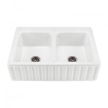 MTI Basics MBKS232W - VERTICAL FRONT DOUBLE BOWL BASI 33X22 WHITE