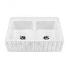 MTI Basics MBKS232-COL - 33X22 Other Colors Vertical Front Double Bowl Basics Farmhouse Sink-Appalachian