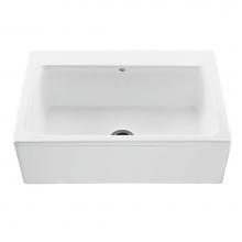 MTI Basics MBKS250 -BI - 33X22 Biscuit Plain Front Single Bowl Basics Farmhouse Sink-Mccoy