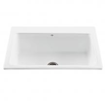 MTI Basics MBKS50-WH - 33X22 White Single Bowl Basics Sink-Reflection