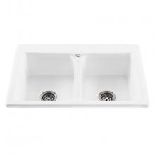 MTI Basics MBKS30-COL - 33X22 Other Colors Double Bowl Basics Sink-Endurance