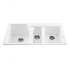 MTI Basics MBKS60-COL - 42X22 Other Colors Triple Bowl Basics Sink-Triumph