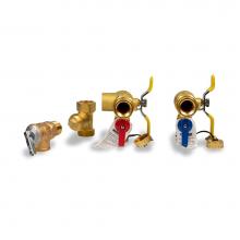 Navien North America 30012581A - Plumb Easy Valve Set 3/4'' with Relief Valve (lead free, works with pipe covers)