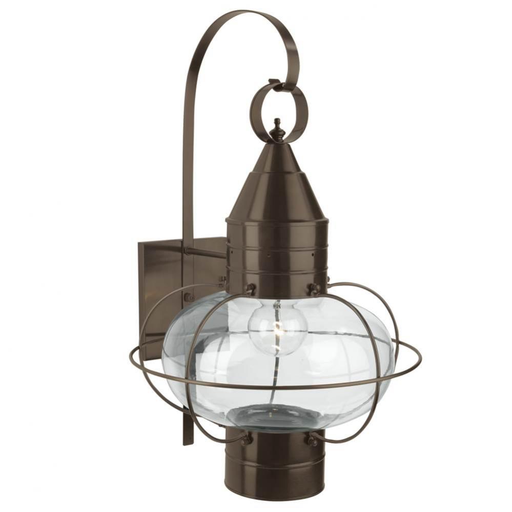 One Light Bronze Wall Lantern