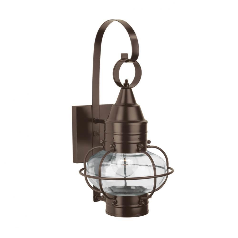 One Light Bronze Wall Lantern