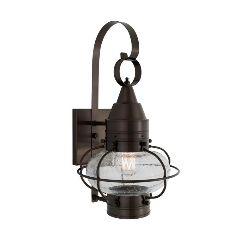 One Light Bronze Wall Lantern