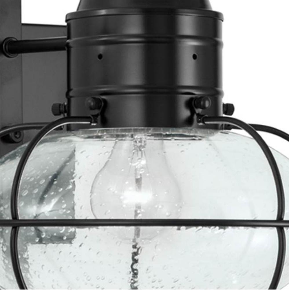 One Light Black Hanging Lantern