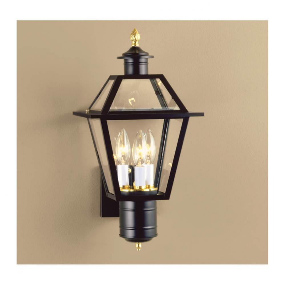 Three Light Black Wall Lantern