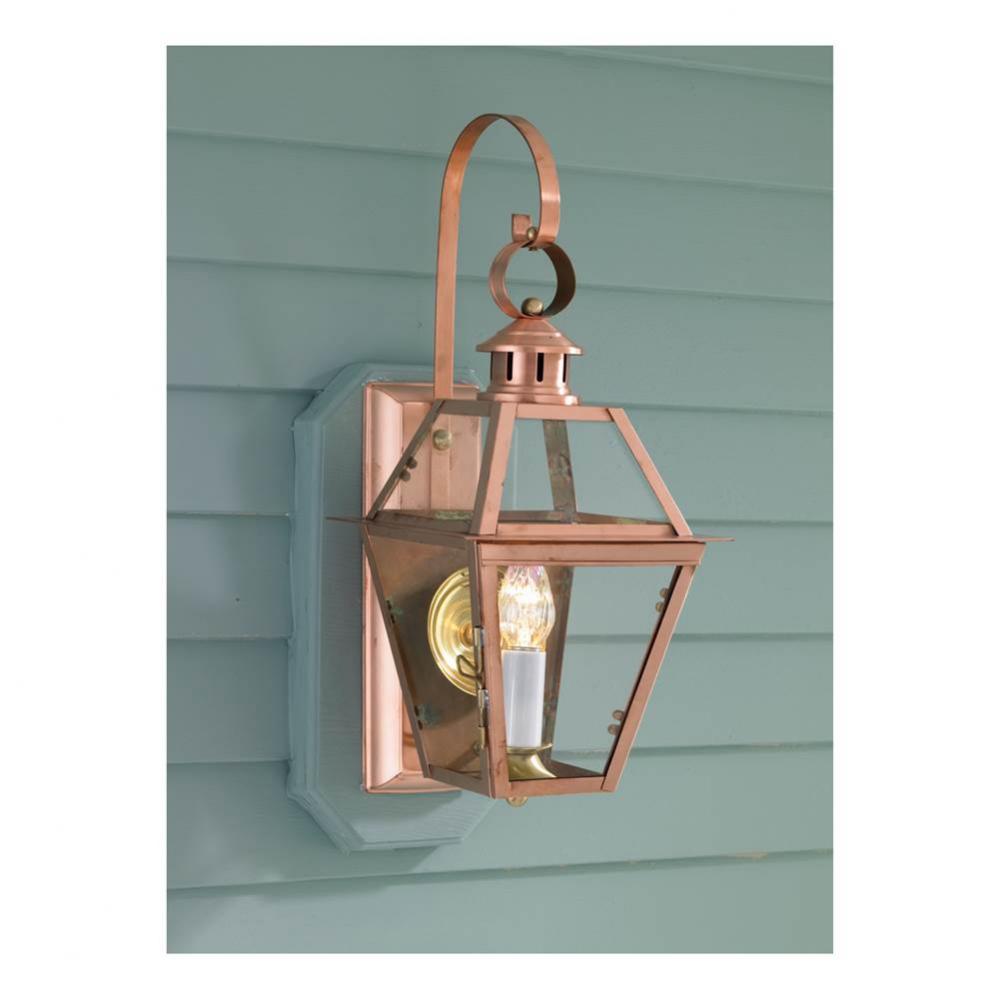 One Light Copper Wall Lantern
