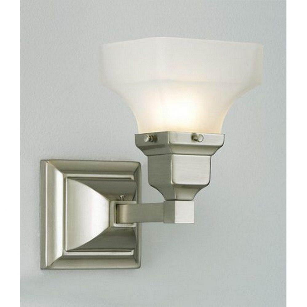 One Light Chrome Wall Light