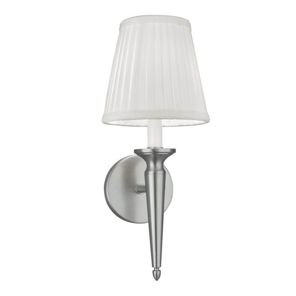 One Light Nickel Wall Light