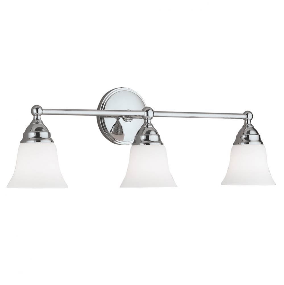 Three Light Chrome Vanity