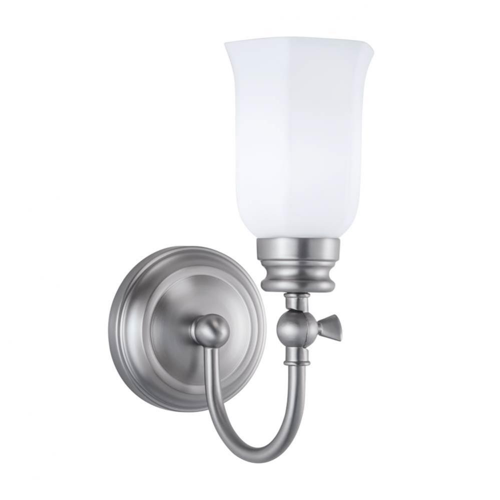 One Light Nickel Wall Light