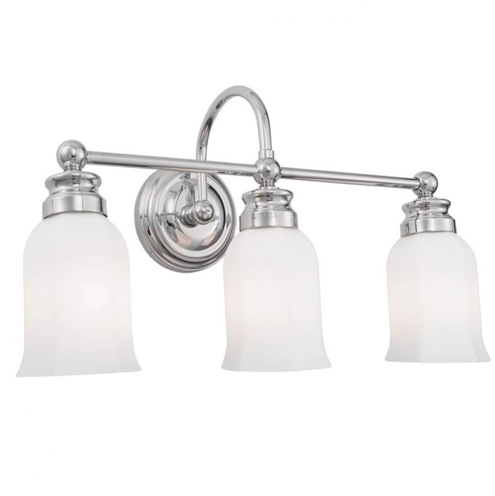 Three Light Chrome Vanity