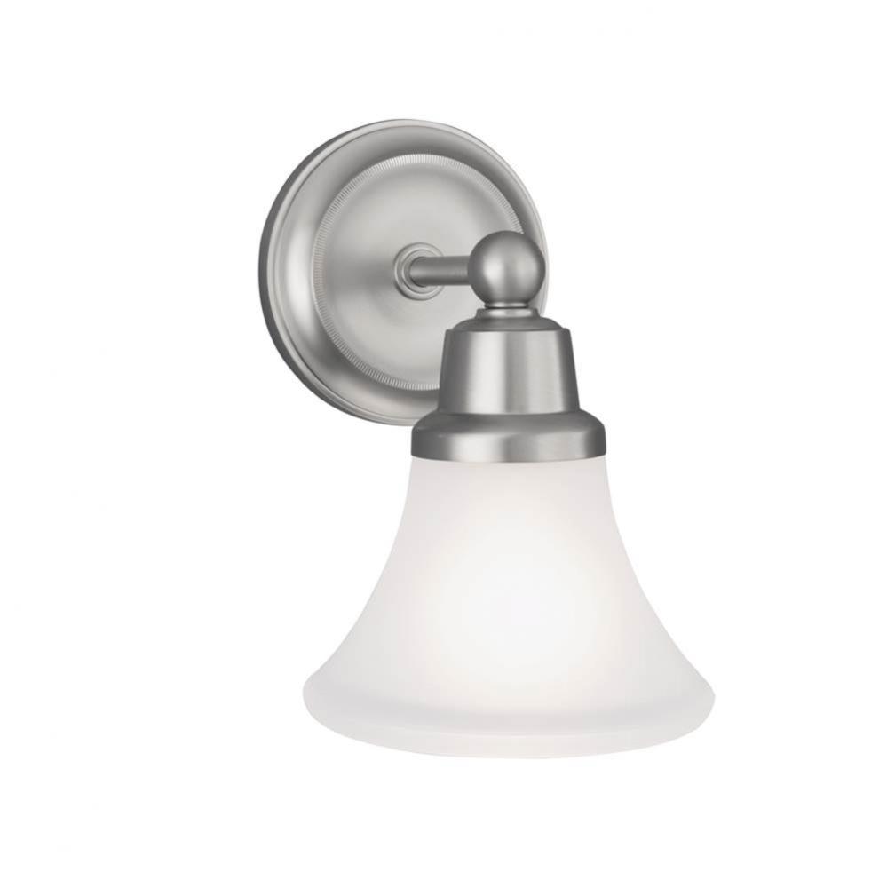 One Light Nickel Wall Light