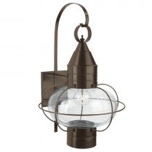 Norwell 1509-BR-CL - One Light Bronze Wall Lantern