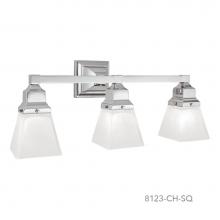 Norwell 8123-CH-SQ - Three Light Chrome Vanity