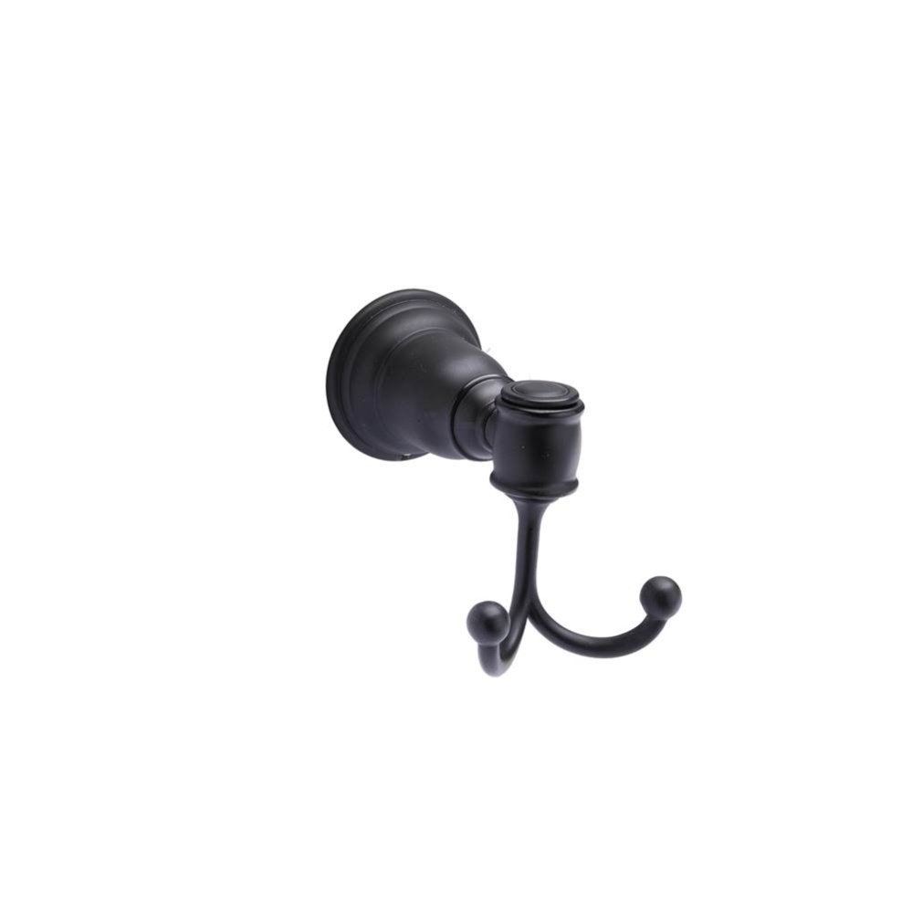 CHARLESTON DBL ROBE HOOK BL