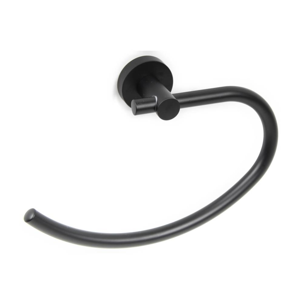 SOLANO METAL TOWEL RING BL