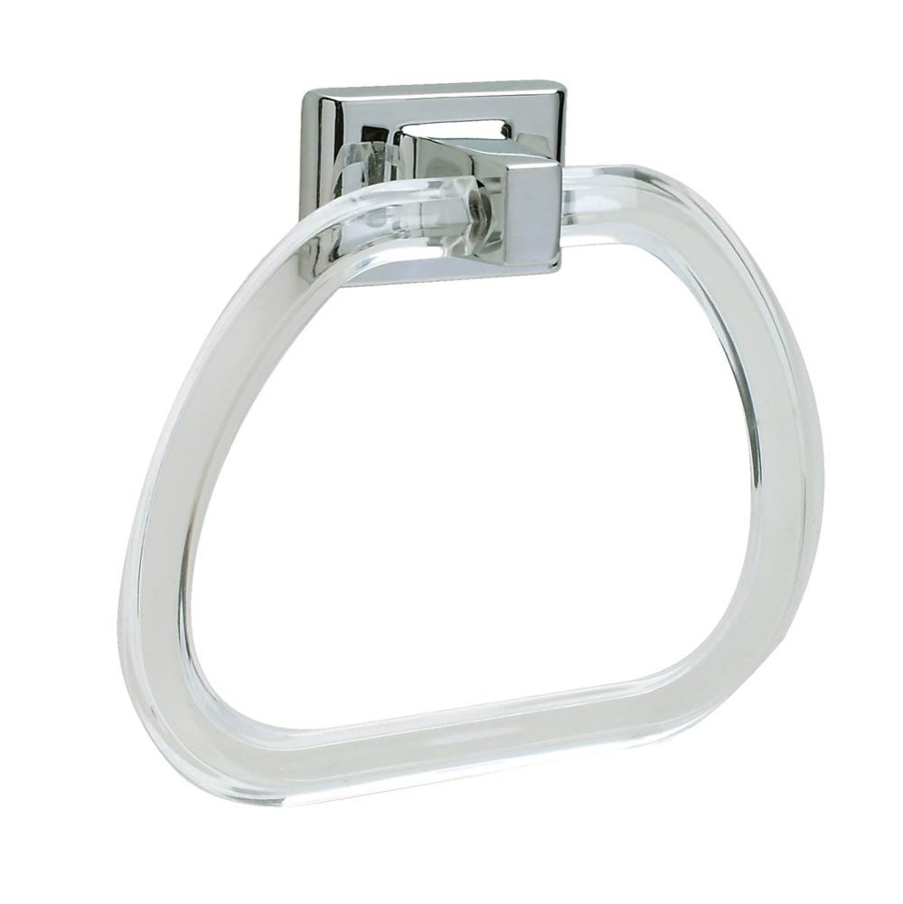 CAMPBELL LUCITE TOWEL RING CP