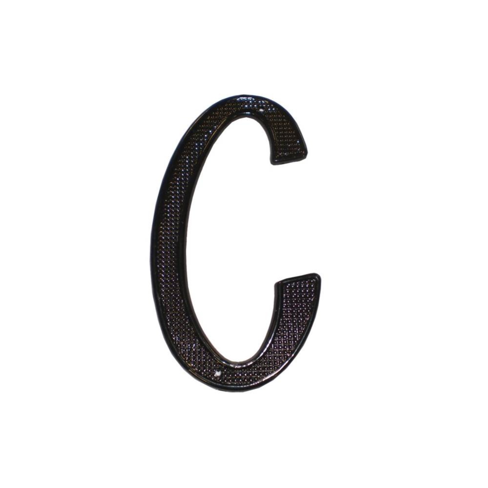 4 Inch ZINC HOUSE LETTER #C BL