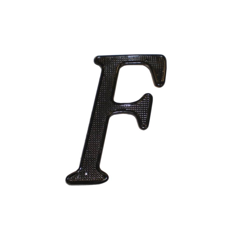 4 Inch ZINC HOUSE LETTER #F BL