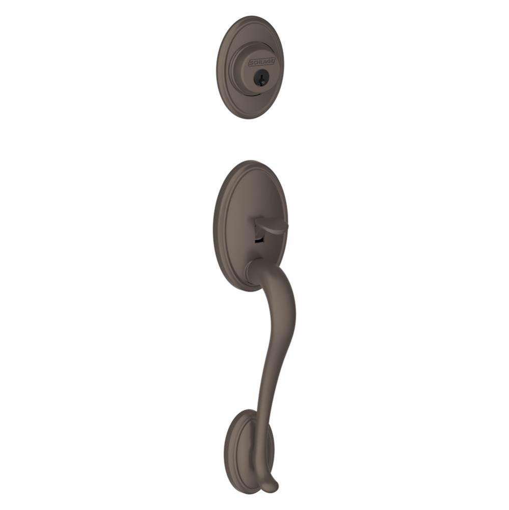 Wakefield Exterior Handleset Grip with Exterior Single Cylinder Deadbolt in Oil Rubbed Bronze