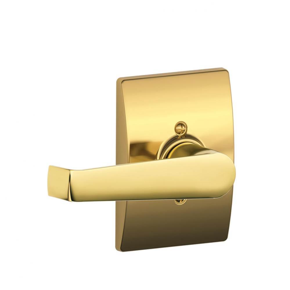 Elan Non-Turning Lever with Century Trim in Bright Brass