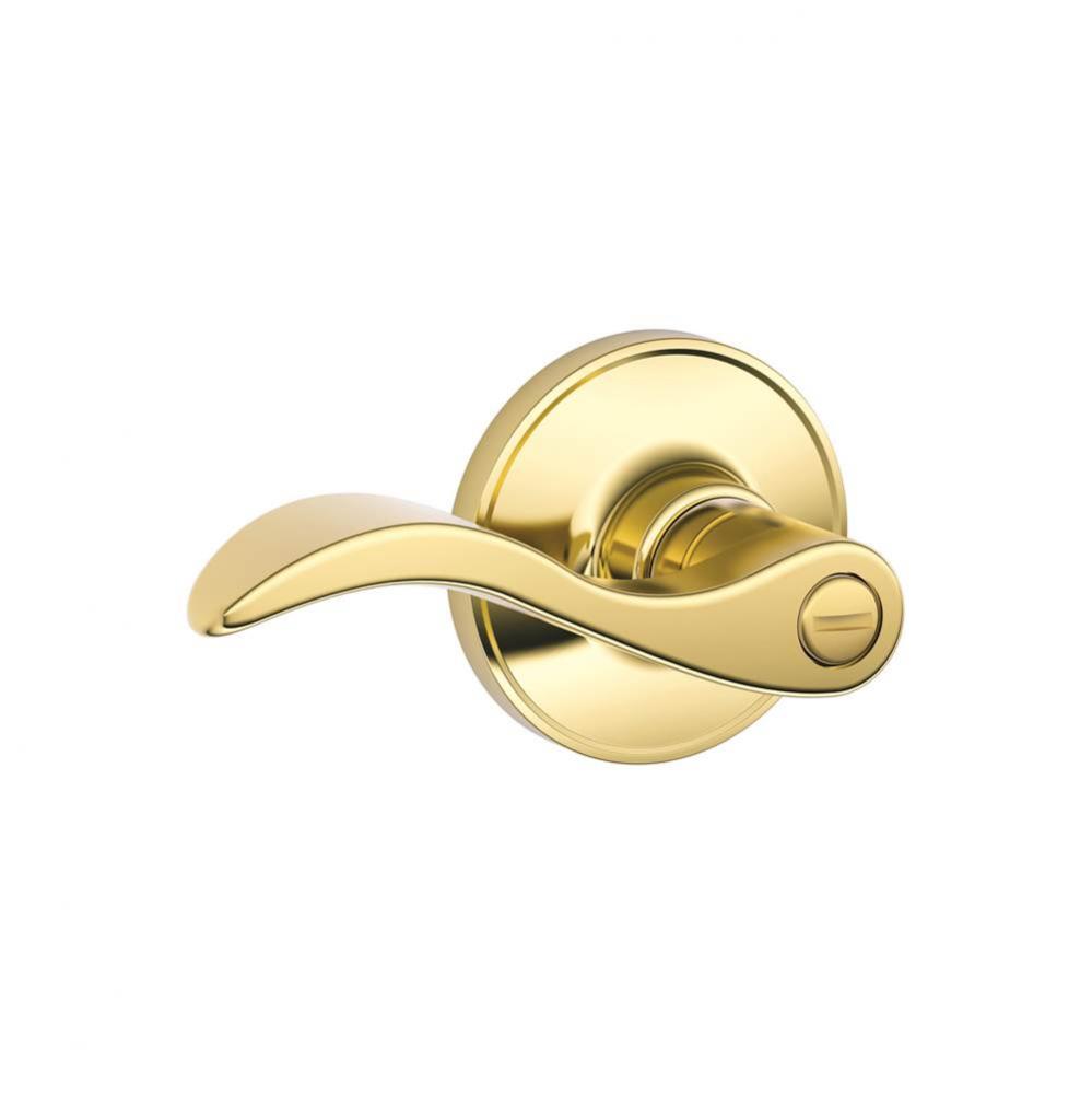 Seville Lever Bed and Bath Lock in Bright Brass