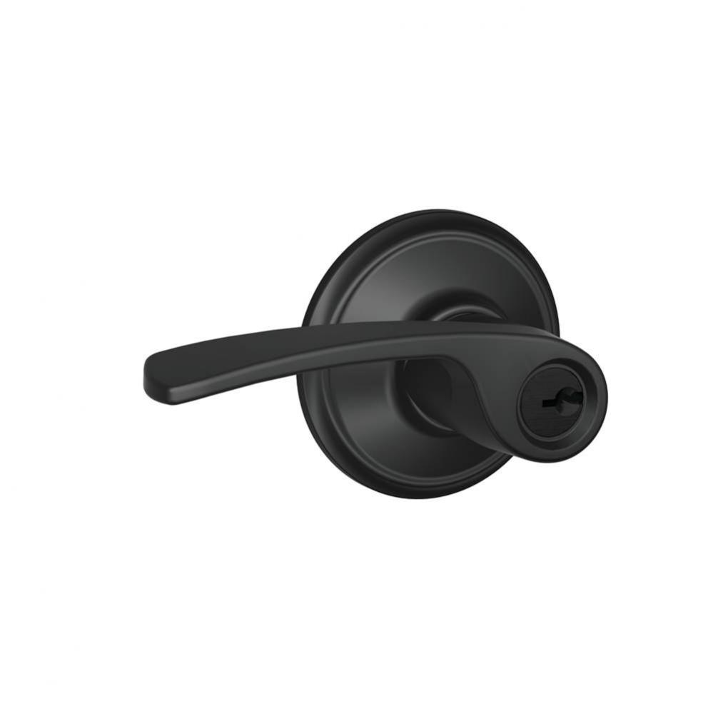 Merano Lever Keyed Entry Lock in Matte Black