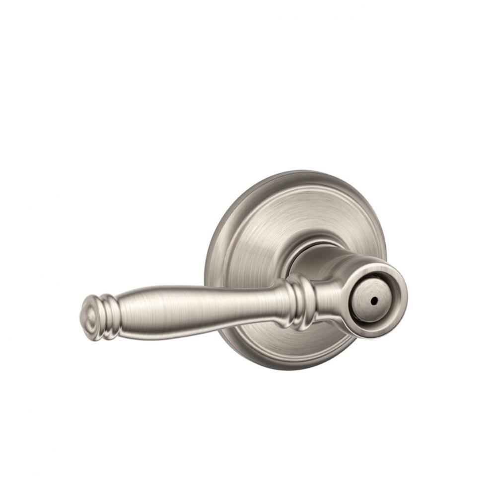 Birmingham Lever Bed and Bath Lock in Satin Nickel