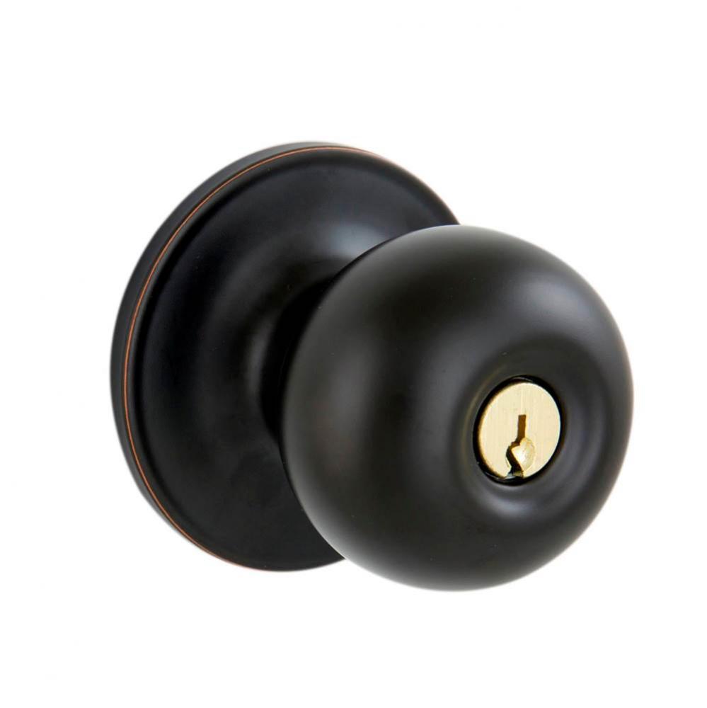 Jeffir Aged Bronze Keyed Entry Knob