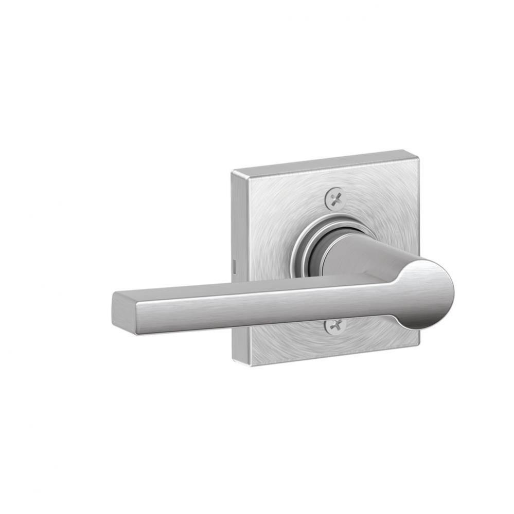 Solstice Single Non-Turning Lever with Collins Trim in Satin Chrome