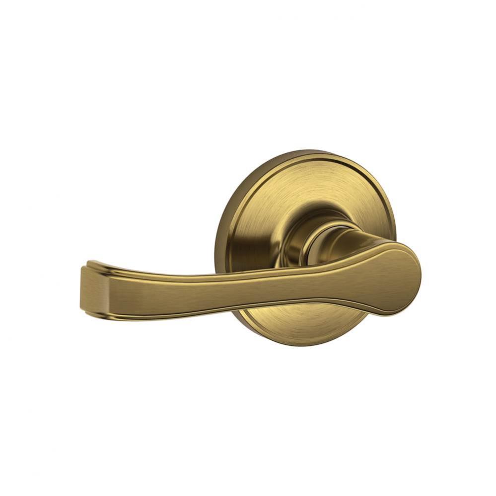 Torino Lever Hall and Closet Lock in Antique Brass