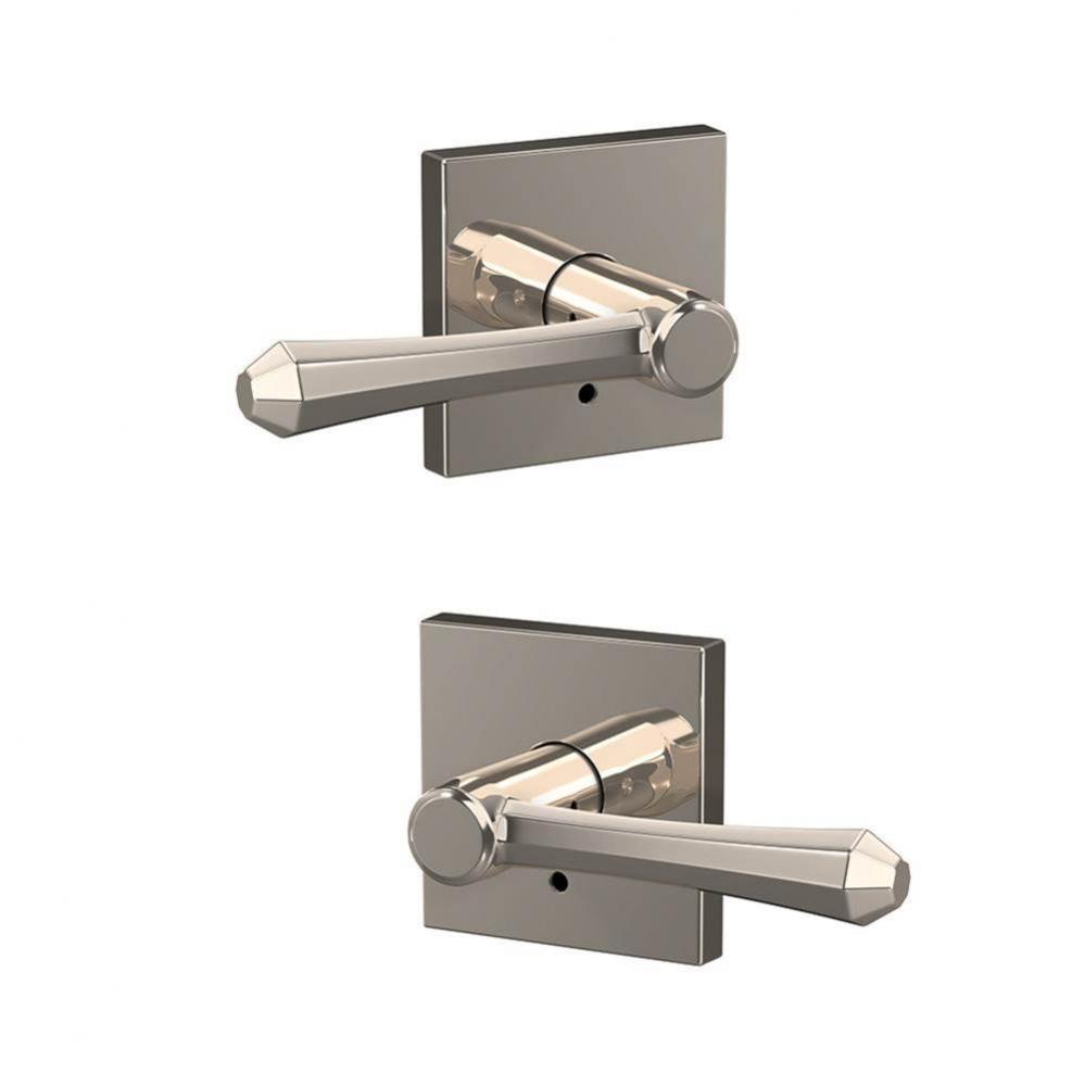 Custom Dempsey Non-Turning Lever with Collins Trim in Polished Nickel