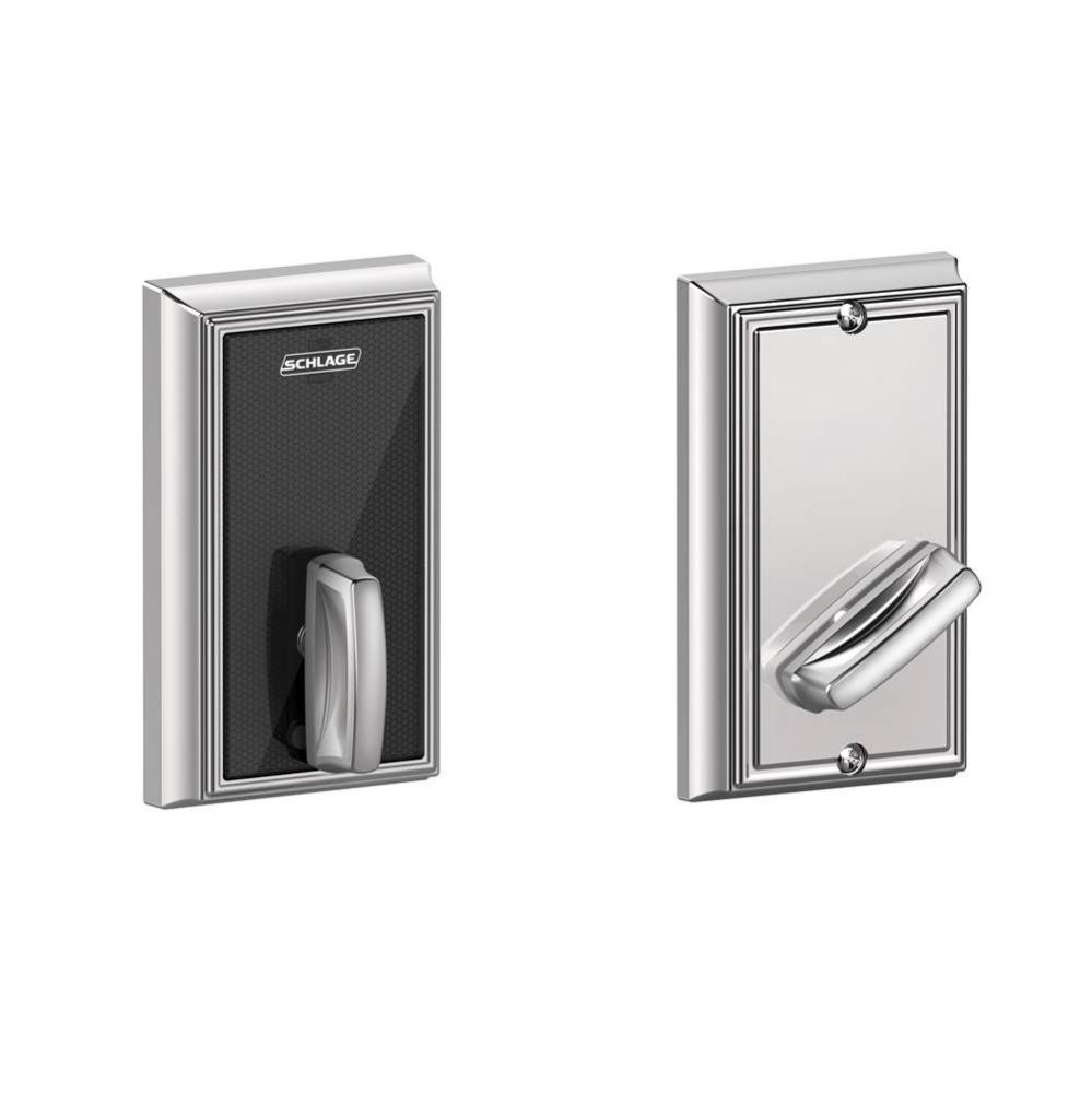 Control Smart Deadbolt Addison Trim in Bright Chrome