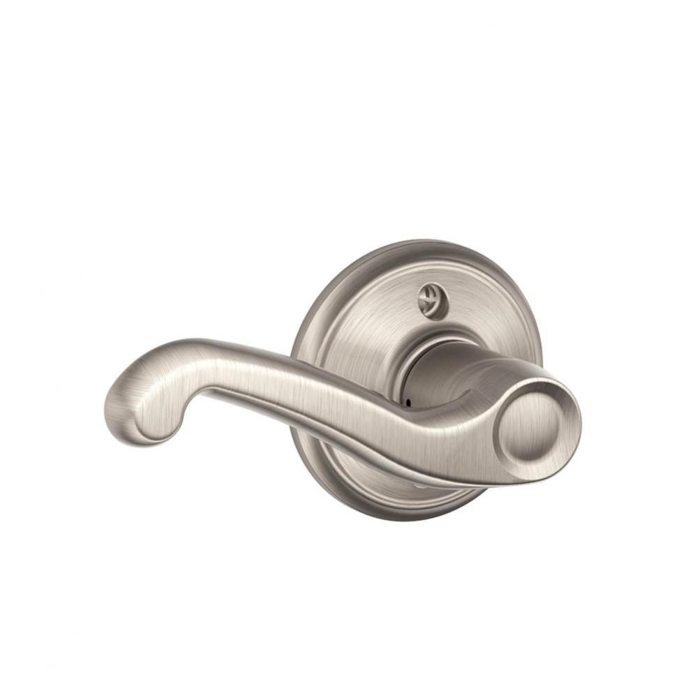 Flair Lever Non-Turning Lock in Satin Nickel - Left Handed