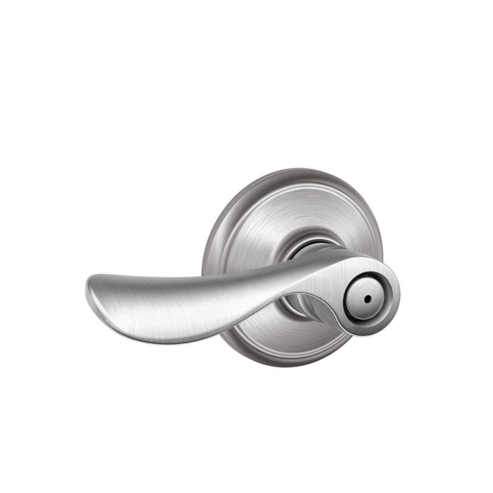 Champagne Lever Bed and Bath Lock in Satin Chrome