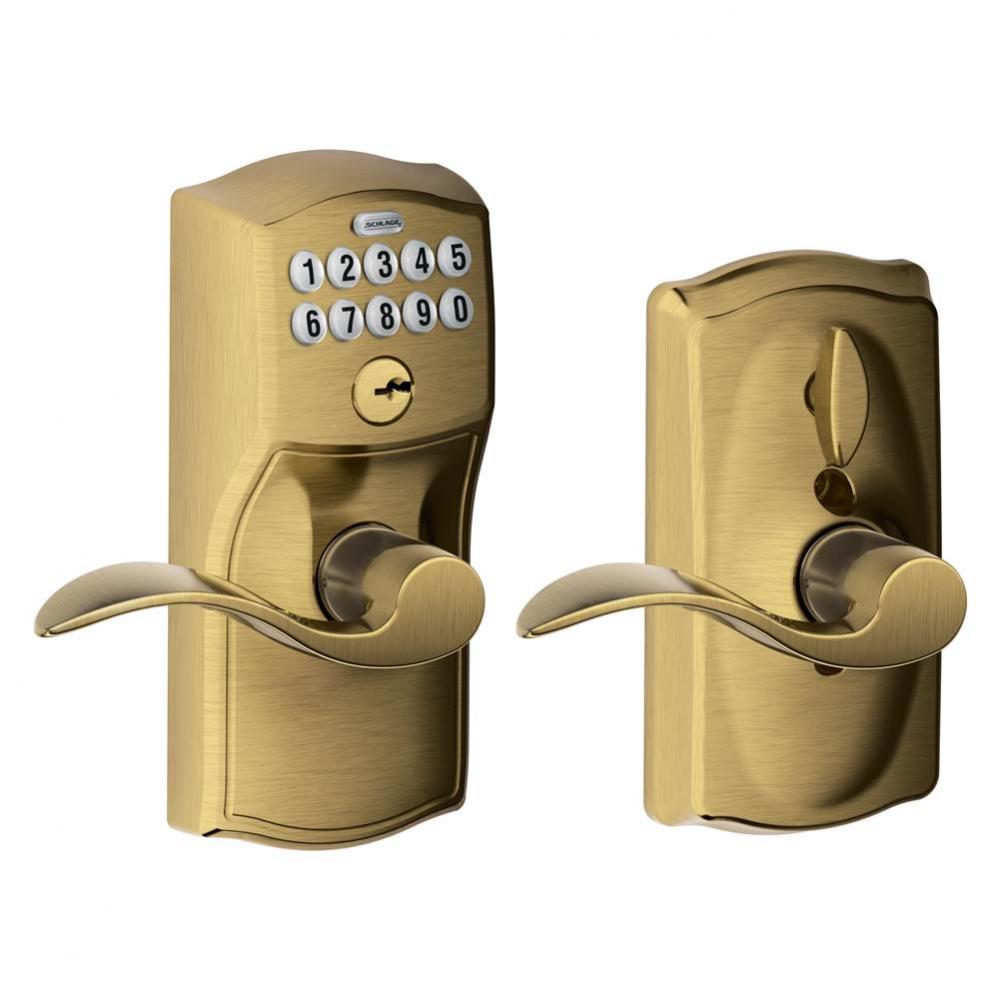 Accent Keypad Lever with Flex-Lock with Camelot Trim