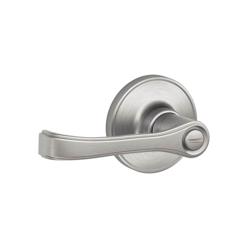 Torino Lever Bed and Bath Lock in Satin Stainless Steel