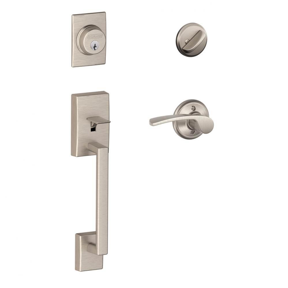 Century Handleset with Single Cylinder Deadbolt and Merano Lever