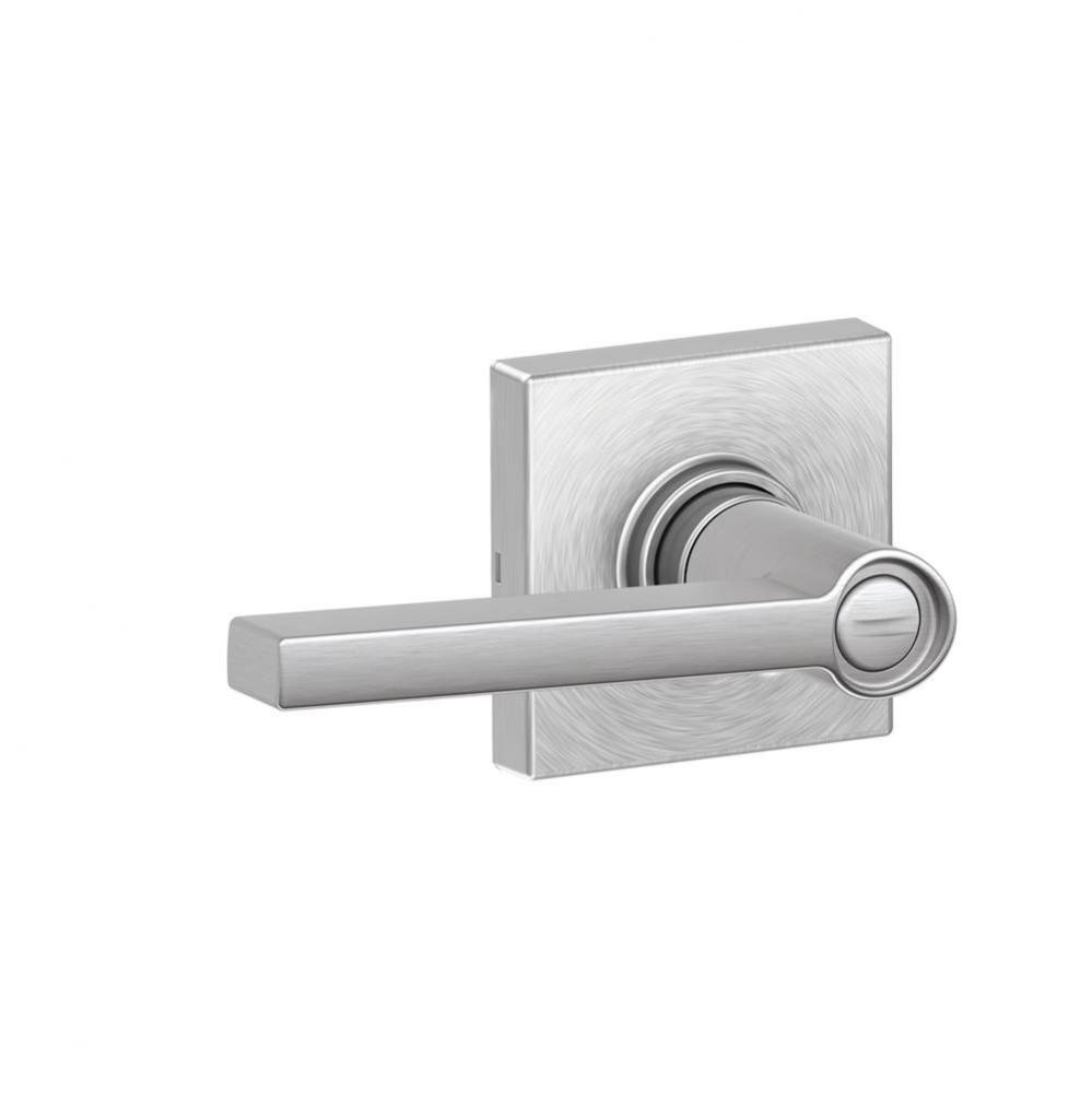 Solstice Lever with Collins Trim Bed and Bath Lock