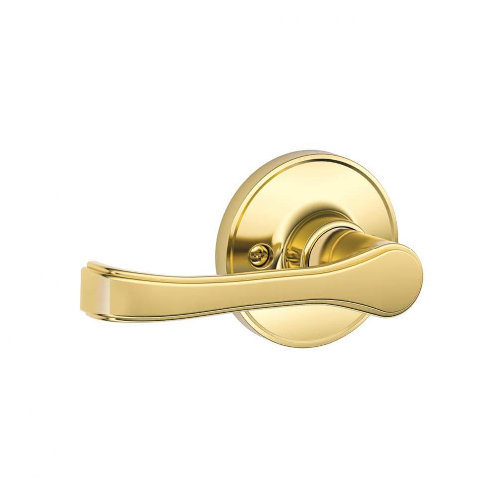 Torino Lever Non-Turning Lock in Bright Brass