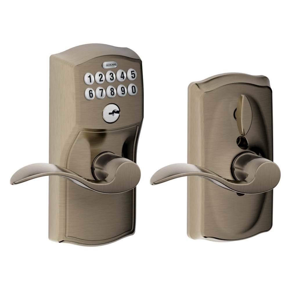 Accent Keypad Lever with Flex-Lock with Camelot Trim