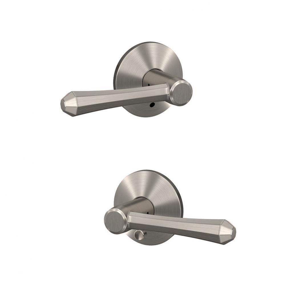 Custom Dempsey Lever with Kinsler Trim Hall-Closet and Bed-Bath Lock in Satin Nickel