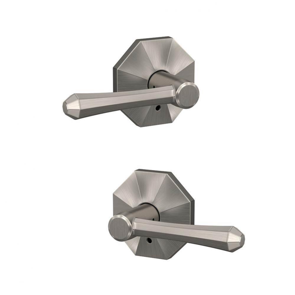 Custom Dempsey Non-Turning Lever with Rosewood Trim in Satin Nickel