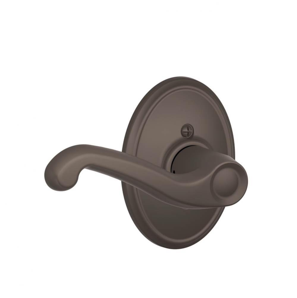 Flair Lever with Wakefield Trim Non-Turning Lock in Oil Rubbed Bronze - Left Handed